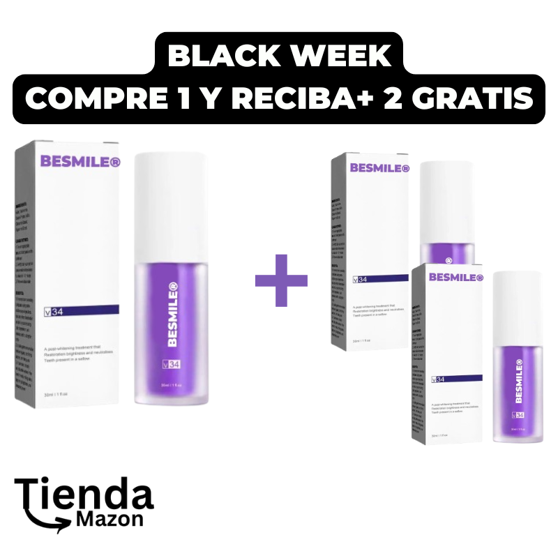 Blanqueador Dental v34 - BEsmile® - Compre 1 y Reciba + 2 Gratis